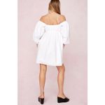 Nasty Gal NWT  Puff Sleeve Mini Dress White 2 Cottagecore Milkmaid Coquette Bride Photo 1