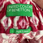 United Colors Of Benetton Women's Linen Pull On Printed Pants Pink Size Small Photo 2
