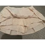 ZARA Cream Ivory Brown Checkered Plaid Textured Skort, M Photo 4
