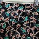 LuLaRoe Azure Printed Skirt Aqua Blue Pink Floral Vine A-line XS Photo 2