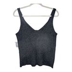 Old Navy  Womens Gray Ribbed V-Neck Sweater Tank, Large Photo 2