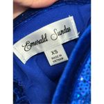 Emerald Sundae Dress XS Strapless Sequin Front Slit Lace Up Mermaid Gown NEW Photo 10