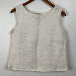 Pure Handknit Cotton Tank Top Sweater Vest Size Medium/Large White Photo 0