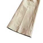 Escada Straight Leg Khaki Trousers Pants Tan Ruched Knees Size 38 Medium Women's Photo 5