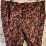 Isaac Mizrahi floral stretch pullover pants with pockets slim leg women size 30W Photo 5