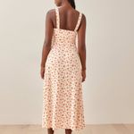Reformation Red Floral Virgil Midi Dress Photo 3