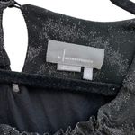 Anthropologie Black Silver Shimmer Carly Bubble Tank Top Blouse Photo 5