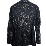 Alexis Firdas Black Sequin Embroidered Tulle Blazer Sz M Photo 5