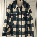 Gap ‎ Womens Green White Plaid Wool Blend Shacket Shirt Jacket XXL Photo 0