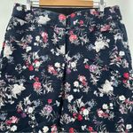 Lane Bryant  The Allie Navy Blue Multicolor Floral Ruffle Cropped Pants Sz 14‎ Photo 1