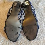 Two Lips Sexy Embellished Strappy 4” Heels Sz 8 Blue Photo 8