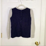 Madewell Backroad Button Back Colorblock Navy Gray Sweater Photo 3