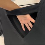 Free People Beach Happy Hour Mini Dress Black Blouson Ribbed Stretch Cutout S Photo 8