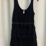 Xhilaration black sleeveless ruffled skirt dress size large Photo 2