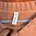 Wishlist  womens wool blend striped sweater with slits peach S/M Photo 1