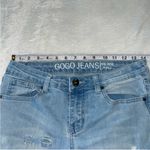 Gogo Jeans  womens size 5 distressed skinny light blue denim mid rise ankle Photo 8