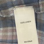 J Jill The Madras Maxi Dress 100% Linen Sleeveless Relaxed Fit Pockets Blue Sz M Size M Photo 10