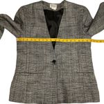 Barclay Square Women's Sz 10 Plaid Flecked Wool Silk Blazer Jacket Career Office Gray Photo 7