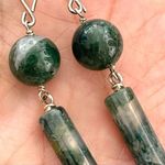 Green moss agate earrings Photo 9