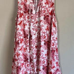 She & Sky  medium red and white tank top Photo 0