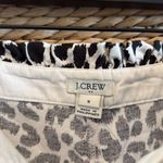 J.Crew  Linen Cotton Black Dot Print Ruffle Hem Short w/Pockets, 8 Photo 7