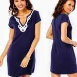 Lilly Pulitzer Navy Blue Brewster Short Sleeve T-Shirt Dress Sz.S Photo 3