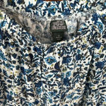 Wild Fable  Blue‎ Floral Puff Sleeve Tiered Mini Dress Off Shoulder Small Photo 8