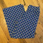 Evan Picone Black Label  Wide Leg Slinky Geometric Cobalt Blue Printed Pants XS Photo 0