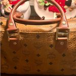 MCM  Cognac Leather Satchel Boston Bag Photo 8