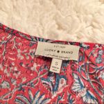 Lucky Brand  Floral‎ V-Neck Cold Shoulder Top Pink Small Photo 4