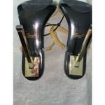 Women's Cape Robin Heels Black Gold Size 9 Photo 7