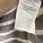 Madewell  Brown Cream Stripe Turtleneck Long Sleeve T-shirt Medium Photo 3