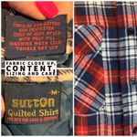 VINTAGE SUTTON QUILTED RED AND BLUE PLAID FLANNEL JACKET SHIRT (M/L) Size M Photo 8