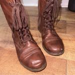 Mossimo Supply Co. Cassie Faux Leather Moto Side Zip Combat Boots Brown Size 8 Photo 4