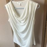 Dress Barn  Ivory Drape Neck Blouse small Photo 0