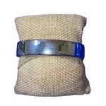 Premier Designs  Lightning Cuff Clamper Bracelet Silver Plated Wave design 8" Photo 2