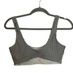 Hollister  Black and White Striped Scoop Neck Bikini Top Photo 1