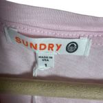 Sundry Pink Shirred 3/4 Sleeve Scoop Neck Pima Cotton T-Shirt Size S Photo 6