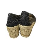 Ralph Lauren Cecilia Navy Polka Dot Woven Platform Espadrille Sandals – Size 7 White Photo 4