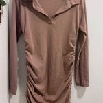 Missguided Cute brown sweater dress with strings on side Photo 0