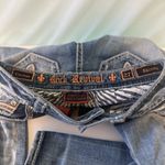 Rock Revival  Faded Blue Skinny Jeans Ornate Chereen Style Photo 9