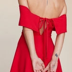 LPA  Off the Shoulder Dress 265 Red‎ Size Medium Photo 0