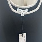 MIOU MUSE Contrast Hem Knit Maxi Dress Black White Medium NWT Photo 4