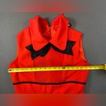 Source Unknown Vintage Long Red and‎ Black Dress Sleeveless bow tie Photo 4