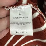 Grace + Karma Striped Knit Top with Ruffle Details On Shoulders Size Large NWOT Brown Photo 3