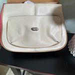 Etienne Aigner Leather Colorblock Satchel Shoulder Bag Turn Lock Purse Photo 5