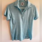Footjoy‎ Shirt Womens Small Short Sleeve Golf Pullover Stretch Lightweight Blue Photo 1