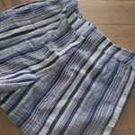 Harper Heritage Linen high waisted shorts in navy and white stripes by  size Larg Photo 2