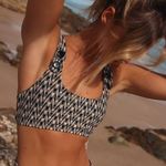 NEW Seea‎ Free People Seea Georgia Surf Top in navy mini chevron, M Blue Size M Photo 12