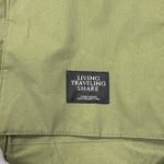Living Traveling Share Green Canvas Backpack Bag Fold Over Top Zip Pockets Photo 4